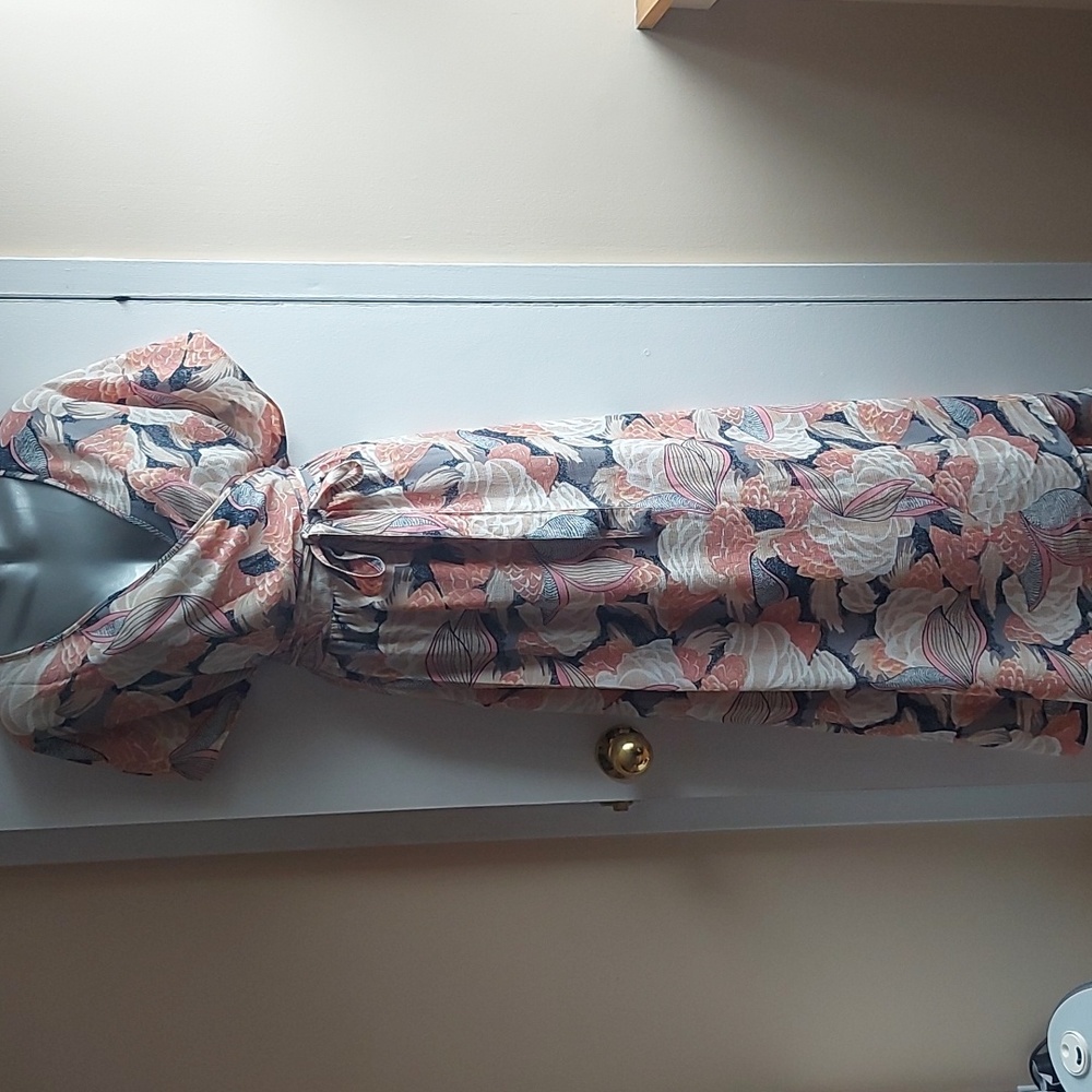 Buffalo David Bitton Floral Maxi Dress - Pink and Gray